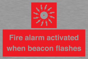 Fire alarm activated when beacon flashes